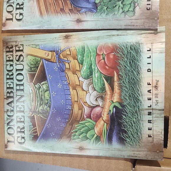 Longaberger Herb Marker & Seed Packet Gift Set Dill & Cilantro New In Bo… - Picture 5 of 9